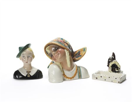 Sandro Vacchetti Lotto composto da due busti femminili uniti a un portagioie dec