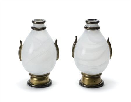 Barovier e Toso Coppia di vasi a morise. Murano, anni '90/2000. Vetro soffiato o