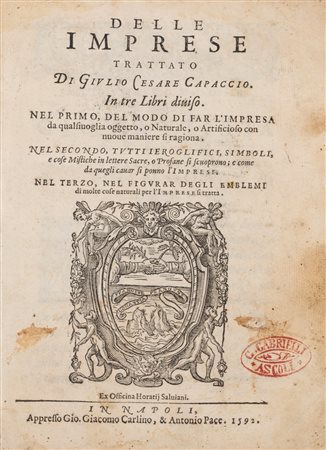 Giulio Cesare Capaccio - Delle Imprese, 1592