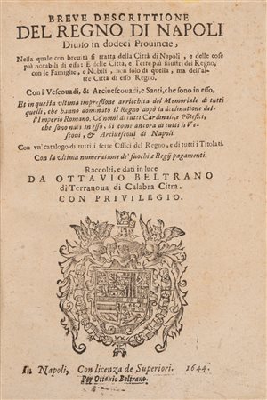 Enrico Bacco - Breve descrittione del Regno di Napoli Diviso in dodeci Provincie, 1644