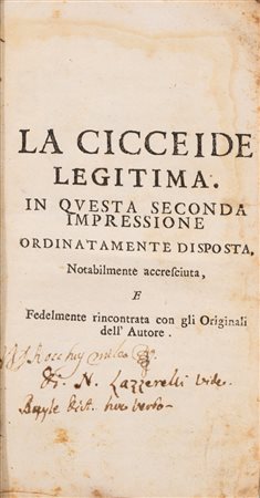 Giovan Francesco Lazzarelli - La Cicceide legitima, 1692