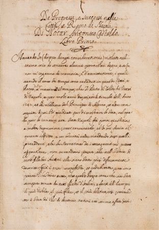 Antonino Castaldo - De Progressi e successi nella Città e Regno di Napoli di Notar Antonino Castaldo, 1650