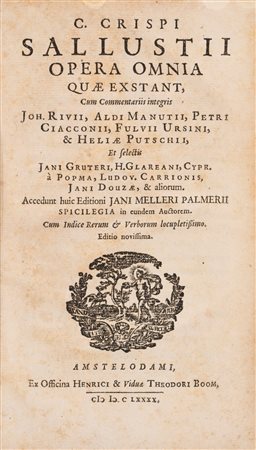 Gaio Sallustio Crispo - Sallustii opera omnia quae exstant, 1690