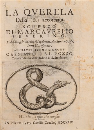 Marco Aurelio Severino - La Querela della (&) accorciata Scherzo di Marc'Aurelio Severino , 1644