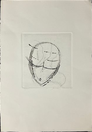 Enrico Della Torre "Senza titolo" 1968
acquaforte
(lastra cm 14,3x13; foglio cm