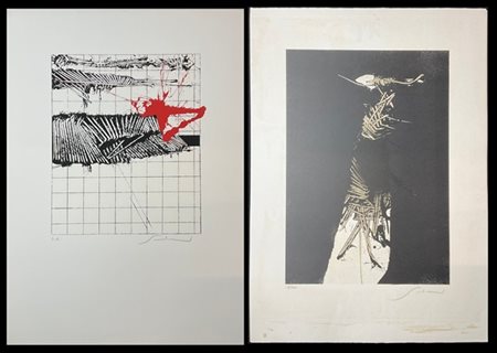 Emilio Scanavino Due litografie a colori di soggetto e misure diverse
cm 70x49,5