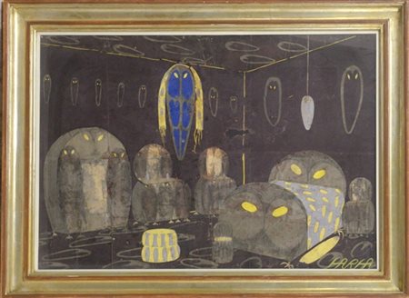 Farfa (Attr.) "Senza titolo" 
collage su carta
cm 57x83
firmato in basso a destr