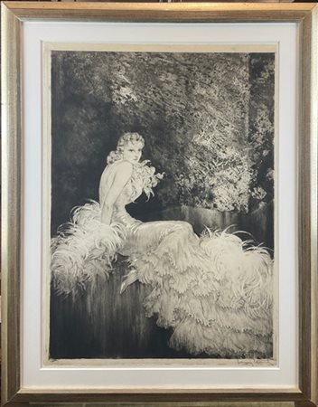 Louis Icart "Orchids" 1937
acquaforte, puntasecca e acquatinta
(lastra cm 66x48,