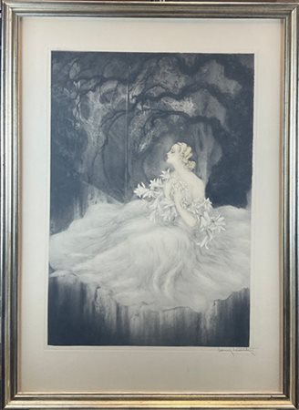 Louis Icart "Lilies" 1934
acquaforte, puntasecca e acquatinta
lastra cm 72x49
fi