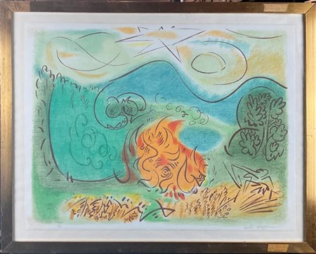 ANDRÈ MASSON "Senza titolo" 
litografia a colori
cm 50x65
firmata e numerata 94/