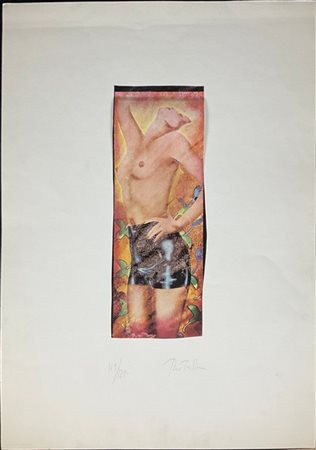 Mimmo Rotella "Senza titolo" 
stampa offset a colori su cartoncino
foglio cm 70x