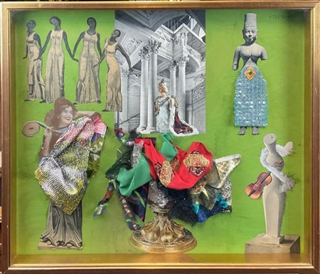 Ignoto "Senza titolo"
tecnica mista e collage di materiali vari su compensato
c