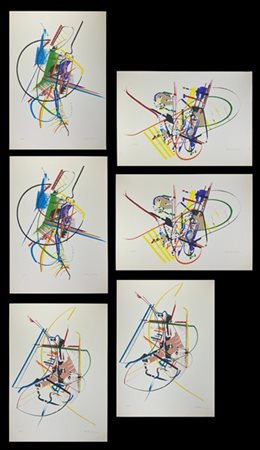 Edoardo Franceschini sei litografie a colori
cm 70x50
tutte firmate e numerate.