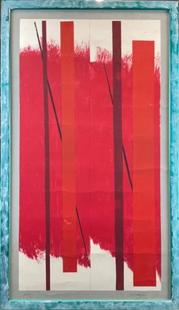 Toti Scialoja "Senza titolo" 
stampa offset a colori - prova d'artista
cm 81,4x4