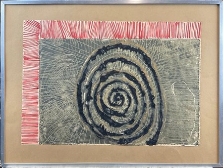 Piero Simondo "Senza titolo" 1965
monotipo a colori
cm 35x49,5
firmato e datato