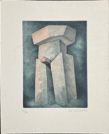 Giò Pomodoro "Senza titolo" 
acquatinta
(lastra cm 16,5x12; foglio cm 25x20,5)
f