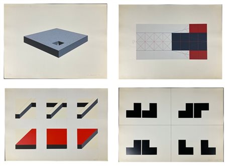 Carrino - Gallerani - Pardi - Staccioli 
"Quattro serigrafie di quattro scultor