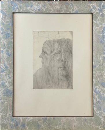 Horst Janssen "Zusammen" 1971
acquaforte e puntasecca - prova d'artista
(lastra