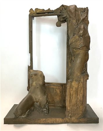 Riccardo Cordero "Breve incontro" 1982
bronzo
cm 66x37x90 (lievi difetti)

Prove