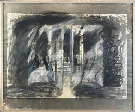 Adriano Altamira "Contraffazione iridescente" 1984
tecnica mista su carta
cm 69x