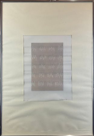 BETTY DANON "Partitura astratta" 1974
china e tempera su velina e fotocopia
cm 3