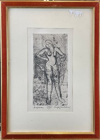 Luigi Bartolini "Zingara" 1936
acquaforte
Lastra cm 24,7x12,2
firmata, titolata