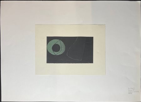 Enrico Della Torre "Passero" 1979
pastelli su cartoncino nero applicato su carto