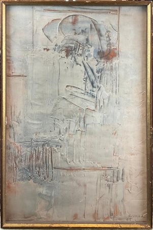 Mario Bionda "Immagine bianca" 1965
tecnica mista su carta intelata
cm 61x40
fir
