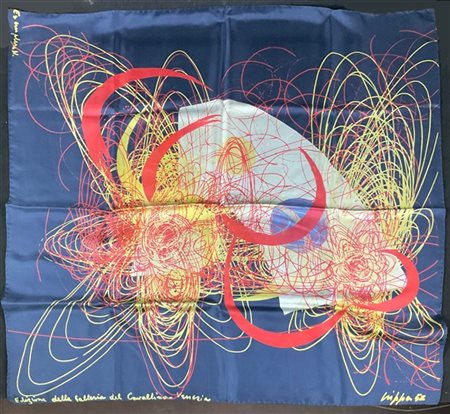 Roberto Crippa "Foulard" 
foulard in seta
cm 88x88
Edizione della Galleria del C