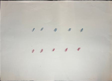 Ettore Sordini "Senza titolo" 1963
pastelli e matita su carta
cm 70x100
Firmato