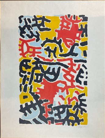 Giuseppe Capogrossi "Senza titolo" 
litografia a colori
cm 66x48
firmata e numer