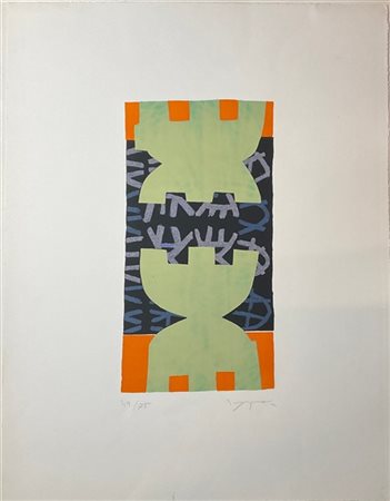 Giuseppe Capogrossi "In hoc signo n. 2" 1970
litografia a colori
cm 64x48
firmat
