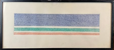 Piero Dorazio "Senza titolo" 1976
acquaforte e acquatinta a colori
(lastra cm 16