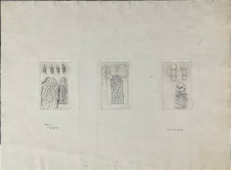 Pietro Consagra "Senza titolo" 
acquaforte
foglio cm 35x50
firmata e numerata XX