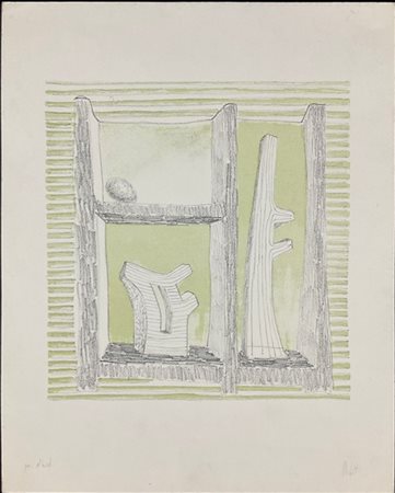 Fausto Melotti "Senza titolo" 1976
litografia a colori - prova d'artista
cm 39x3