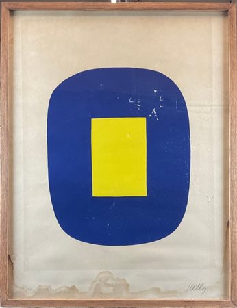 Ellsworth Kelly "Blue and Yellow" 1965
litografia a colori su carta Arches
cm 63
