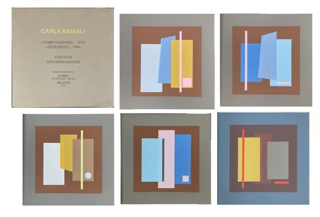 Carla Badiali "Composizione" "Sequenze" 1974 - 1984
cartella editoriale contenen