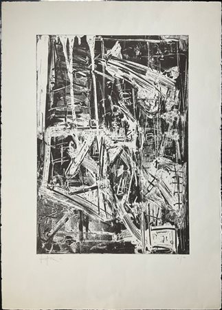 Emilio Vedova "Senza titolo" 1976
acquaforte e acquatinta a colori
(lastra cm 50