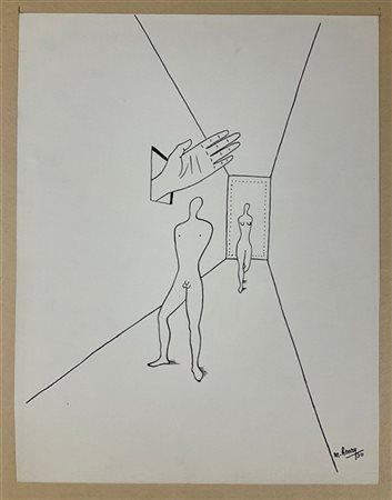 Maurice Henry "L'Amour difficil" 1930
china su carta
cm 27,5x20,5
firmato e data