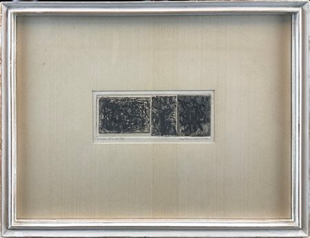 Giò Pomodoro "Senza titolo" 1957
acquaforte - prova d'artista
lastra cm 5,3x13,8