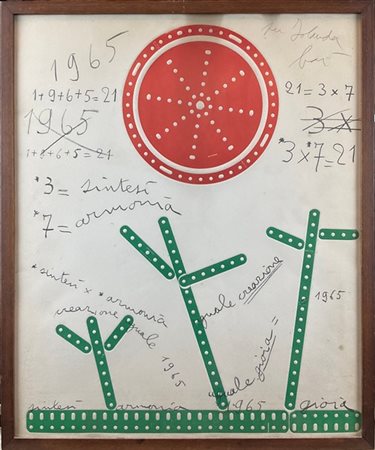 Enrico Baj "1965" 1964
calcografia e litografia
cm 50x41
dedicato in alto a dest