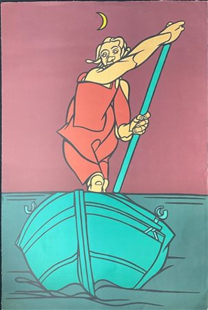 Valerio Adami "Senza titolo" 
litografia a colori
cm 100x70
firmata e numerata 4