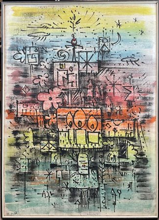 PHILLIP MARTIN "Embarcation III" 1966
tempera su tela
cm 130x96
firmato, titolat