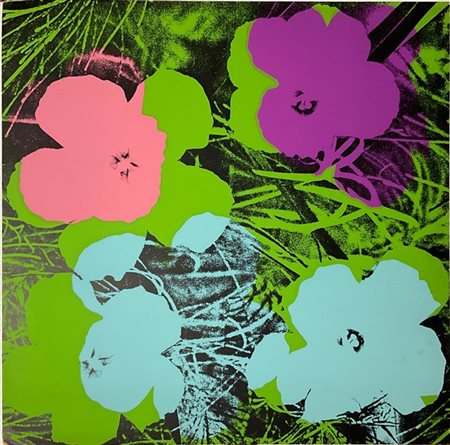 Andy Warhol (After) "Flowers" 
serigrafia a colori stampata in Europa su carta s