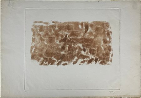 MARK TOBEY "Senza titolo" 
cera molle
(lastra cm 29,8x34,5; foglio cm 35,5x51)
f