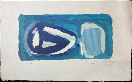 Bram van Velde "Le bleu" 1974
litografia a colori su carta japon nacre
cm 32x51