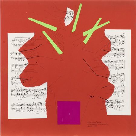 Bruno Munari "Bozzetto per grafica "Ricostruzione teorica di un oggetto immagina