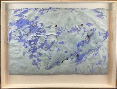 Franco Guerzoni "Carta di viaggio" 1983
carta gessata e pigmenti in polvere allo