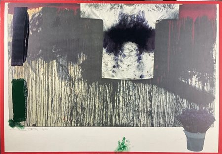 Hermann Nitsch "Senza titolo" 1991
litografia a colori ritoccata a mano dall'art