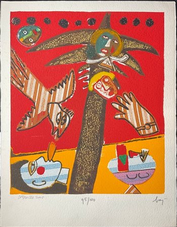 Guillaume Corneille - Enrico Baj
"Senza titolo" 2001
serigrafia a colori
cm 76x